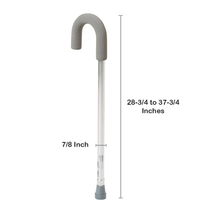 CANE, W/FOAM GRIP RND HNDL ALUM (6EA/CS)