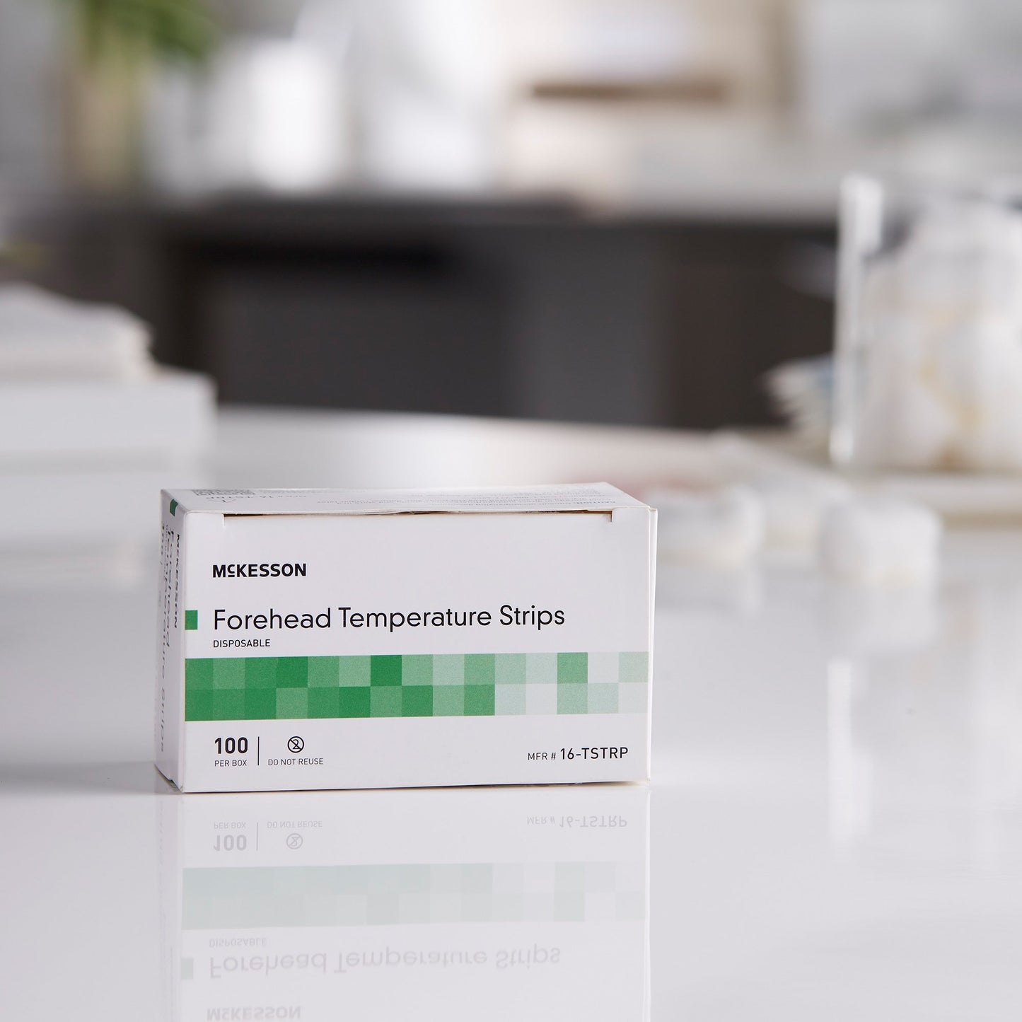 THERMOMETER, STRIP ADH SINGLE-USE (100/BX 24BX/CS)