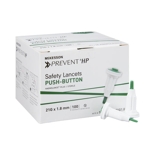 LANCET, HAEMOLANCE 21GX1.8MM (100/BX 20BX/CS)