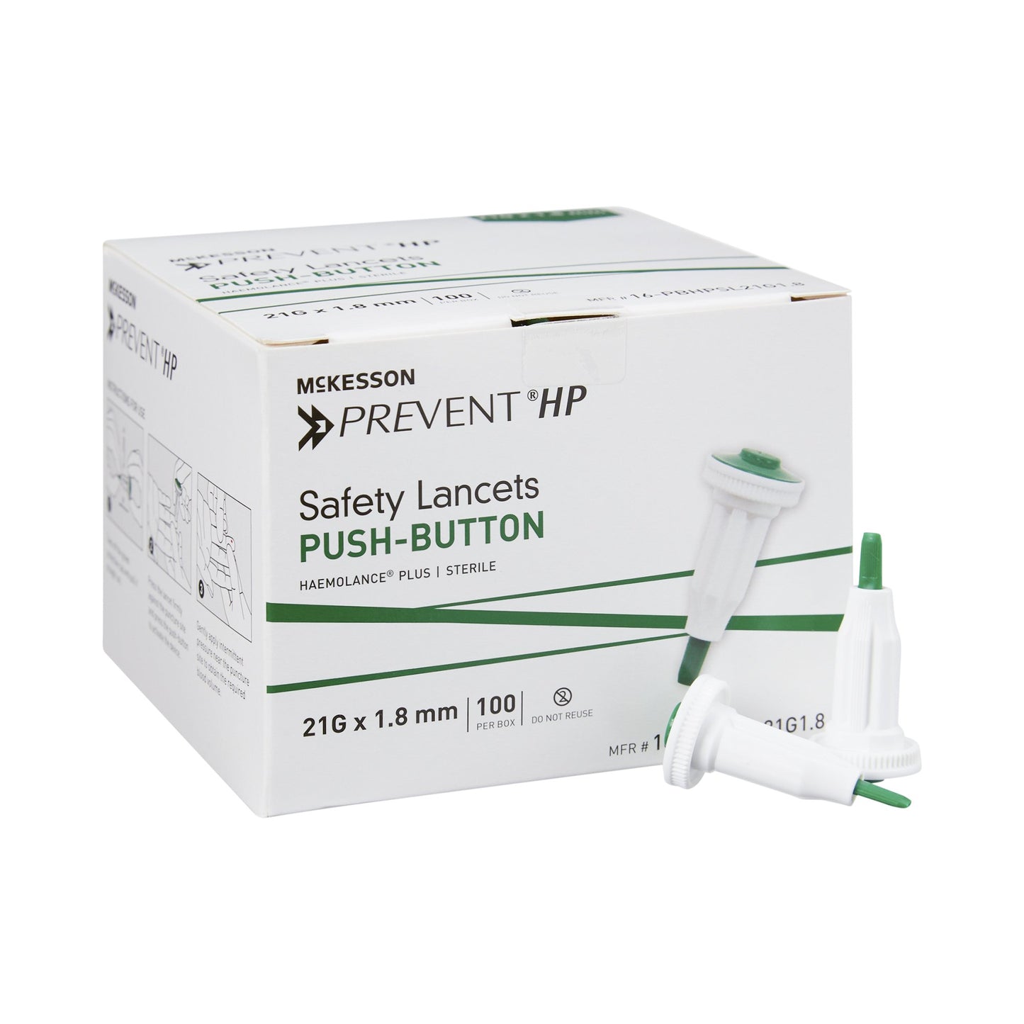 LANCET, HAEMOLANCE 21GX1.8MM (100/BX 20BX/CS)