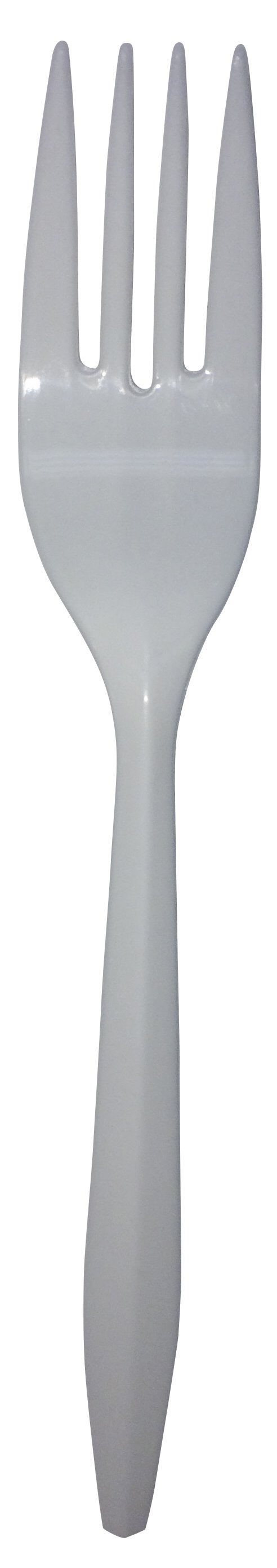 FORK, PLAS UNWRAPPED BULK WHT MED WT (1000/CS)