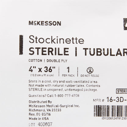 STOCKINETTE, CTN TUBULAR 2PLY STR 4"X36"(24/