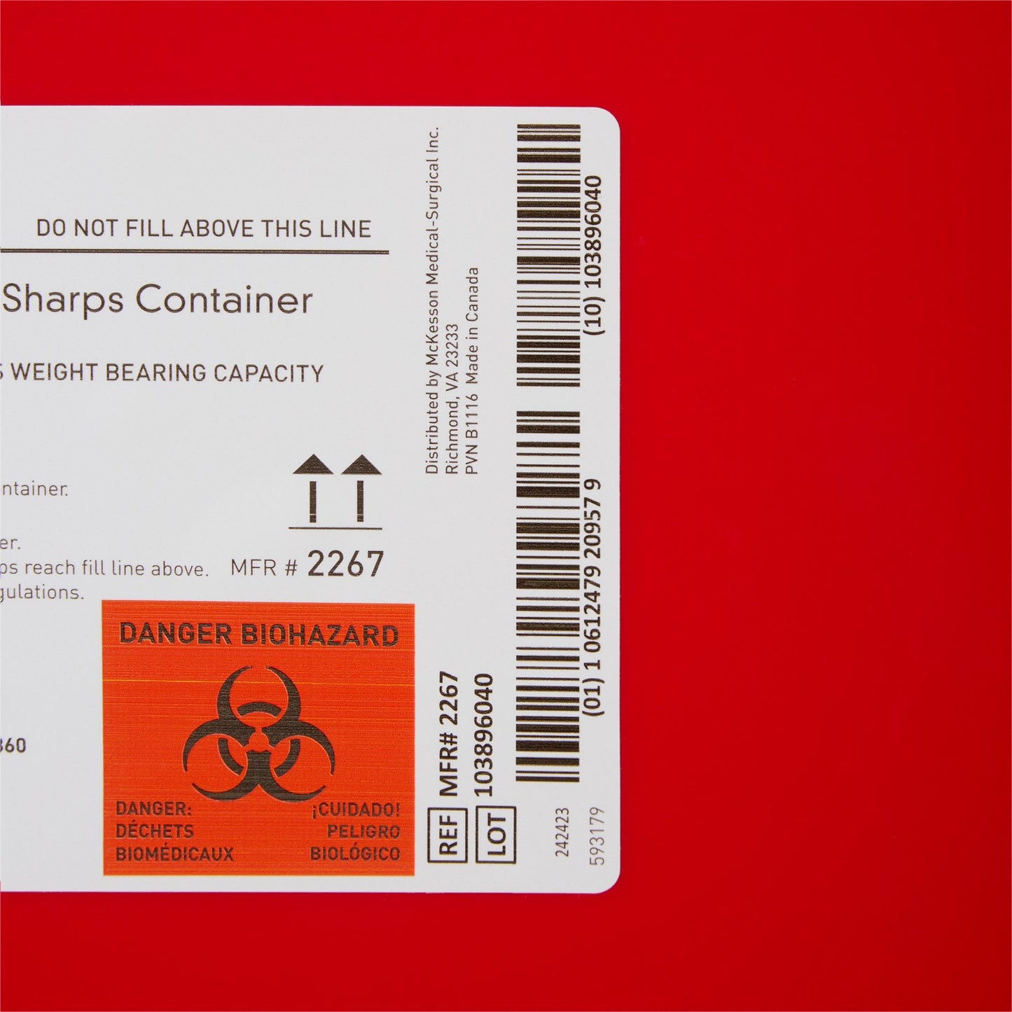 CONTAINER, SHARPS RED 12GL (8/CS)