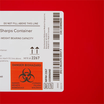 CONTAINER, SHARPS RED 12GL (8/CS)