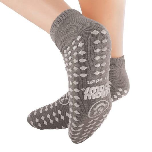 SLIPPER, SOCK 360 IMPRINT GRY ADLT 2XLG (48PR/CS)