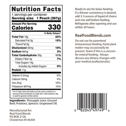 ENTERAL FEEDING, BEEF/POTATOES& SPINACH (12/CS)
