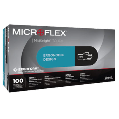 GLOVE, EXAM NTRL MED N/S BLK (100/BX 10BX/CS)