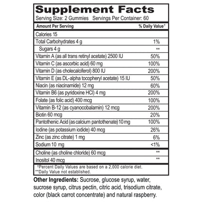 MULTIVITAMIN, CHEW GUMMIES W/PECTIN (60/BT 12BT/CS)