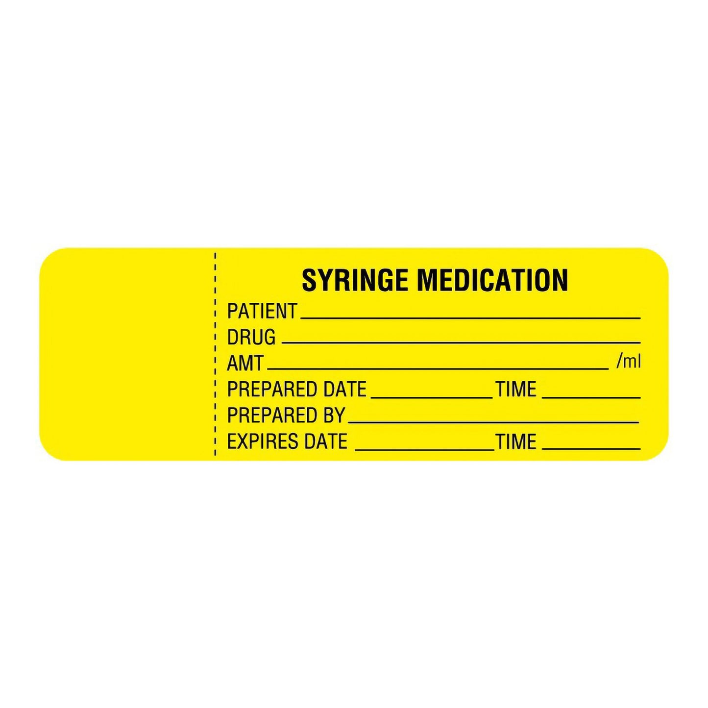 LABEL, SYRINGE MEDICATION YLW 3"X1" (220/RL)