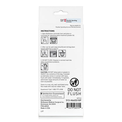 LINER, COMMODE MCKESSON (10/PK 10PK/CS)