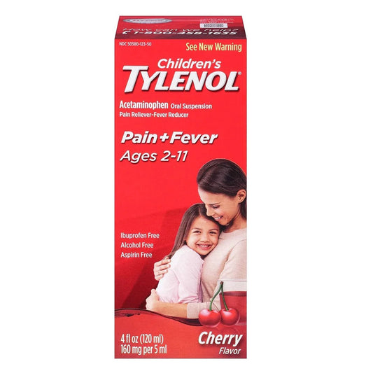 TYLENOL CHILDRENS, ORAL SUSP CHERRY 160MG/5ML 4OZ