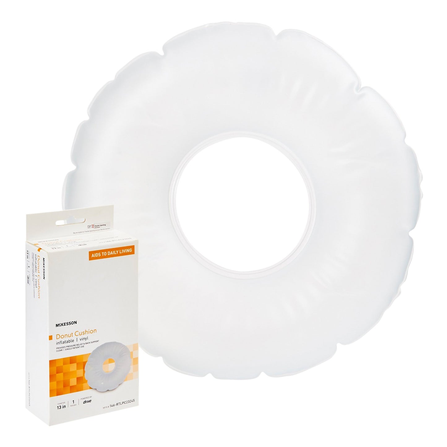 CUSHION, RING INFLTBL VINYL CLR 13"X3" 300LB CAP 6EA/CS