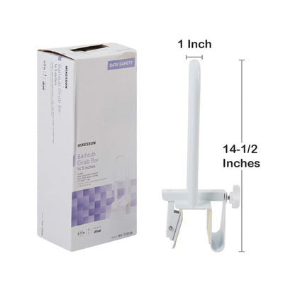 BAR, GRAB BAR CLAMP PDR COATEDWHT 14.5" (6/CS)