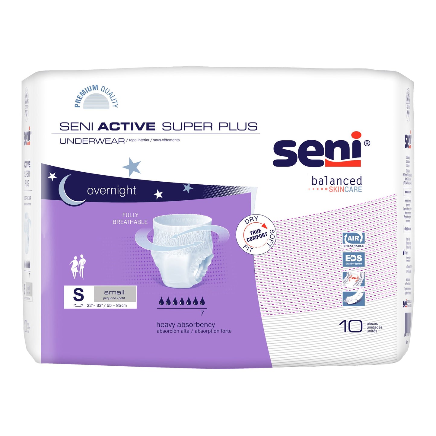 UNDERWEAR, INCONT ACTIVE SUPER+ SM 22"-33" (10/PK 4PK/CS)