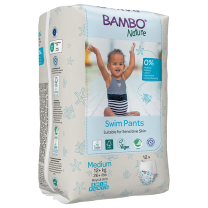 PANT, SWIM BAMBO NATURE DISP PED MED 26+LB (12/PK 10PK/CS)