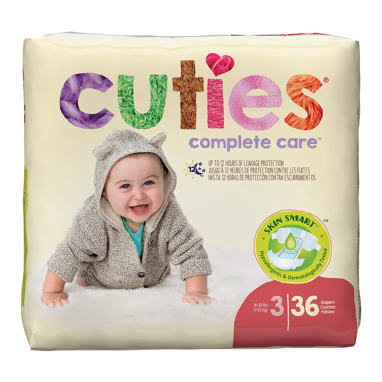 DIAPER, BABY CUTIES SZ3 (36/PK4PK/CS)