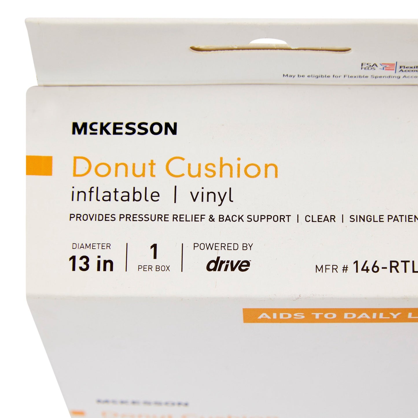 CUSHION, RING INFLTBL VINYL CLR 13"X3" 300LB CAP 6EA/CS