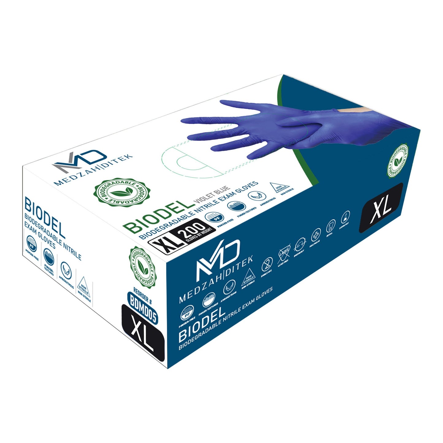 GLOVE, EXAM BIODEGRADABLE XLG 4.0MIL 9.5" (200EA/BX 10BX/CS)