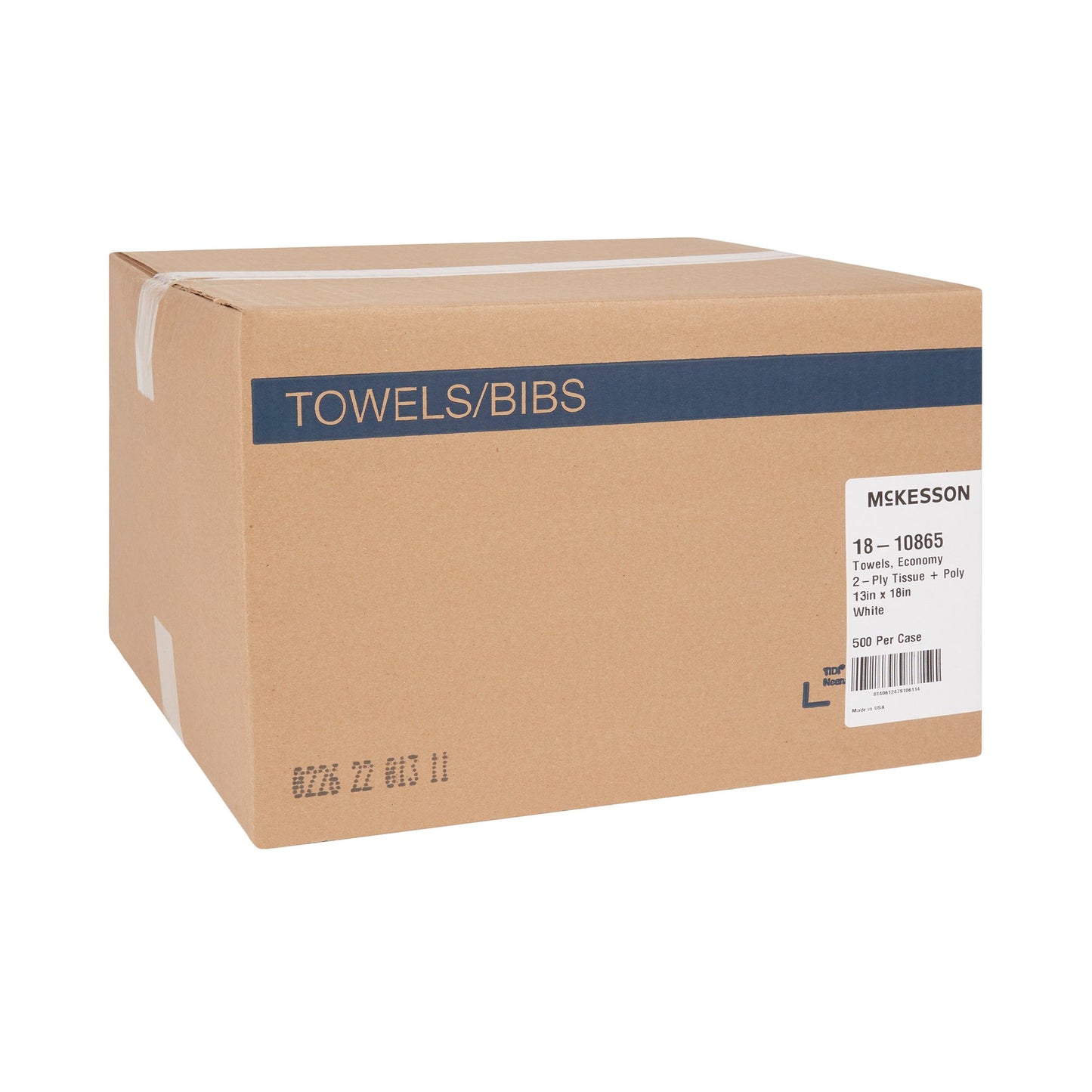 TOWEL, PRO 2PLY/POLY DIA EMB WHT 13X18 (500/CS)