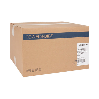 TOWEL, PRO 2PLY/POLY DIA EMB WHT 13X18 (500/CS)