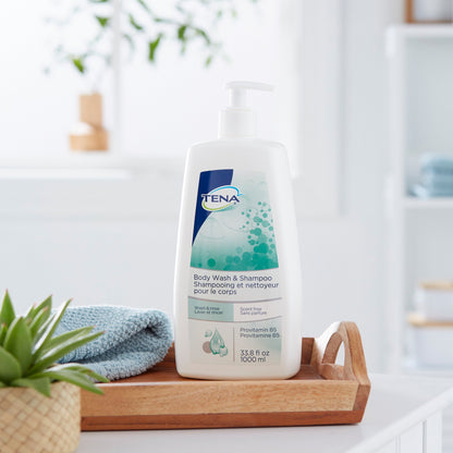 BODYWASH/SHAMPOO TENA UNSCNTD PMP 33.8 FL OZ (8/C SCAPER
