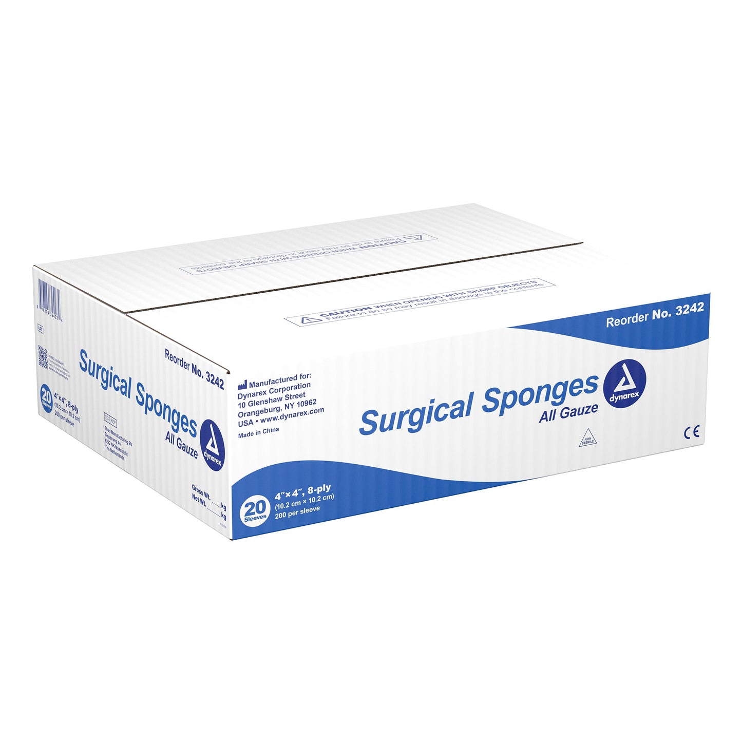 GAUZE 4X4 8PLY N/S (20PK/CS)