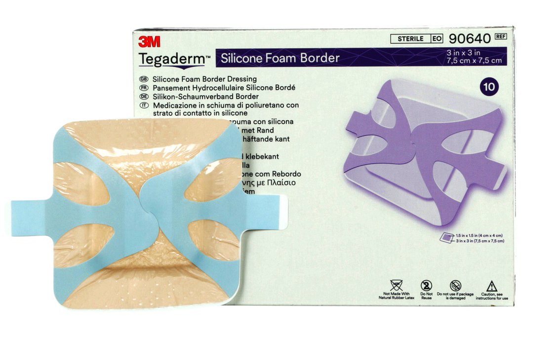 DRESSING, TEGADERM SIL FOAM 3"X3" (10/BX 6BX/CS)