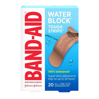 BANDAGE, ADH BAND-AID WATER BLOCK TOUGH (20/BX)