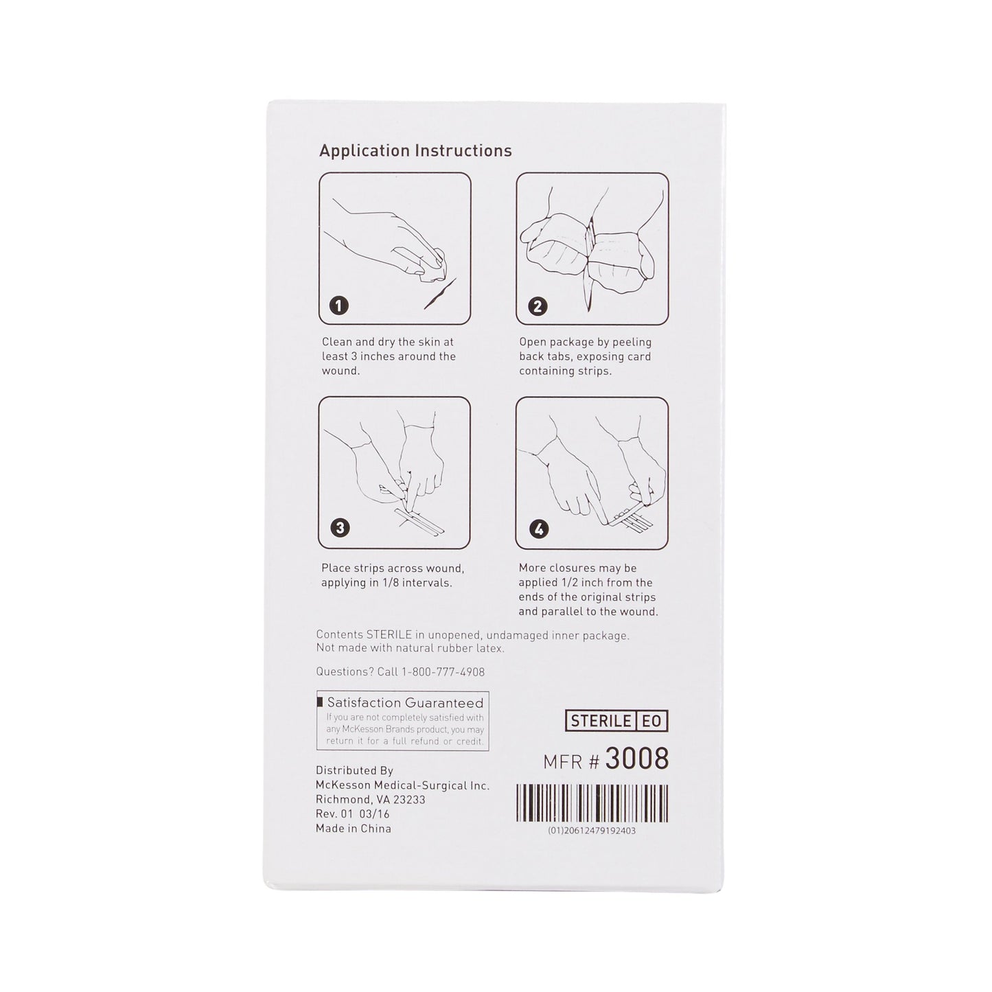 CLOSURE, SKIN REINF LF 1/4X1.5" (6/PK 50PK/BX 4BX/CS)