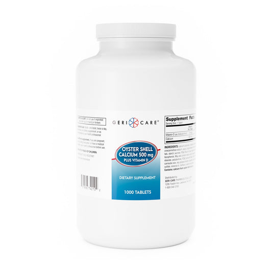 OYSTER SHELL CALCIUM, TAB 500MG +VITMN D3 200IU (1000/BT)