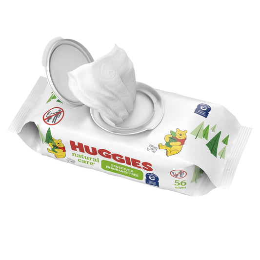 WIPE, WET BABY HUGGIES NAT CARE UNSCNTD (56/PK 8PK AMEKIM