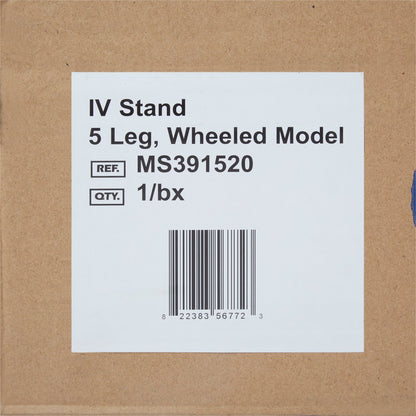 IV POLE, FLOOR DISP 5WHEEL 74"(6/CS)