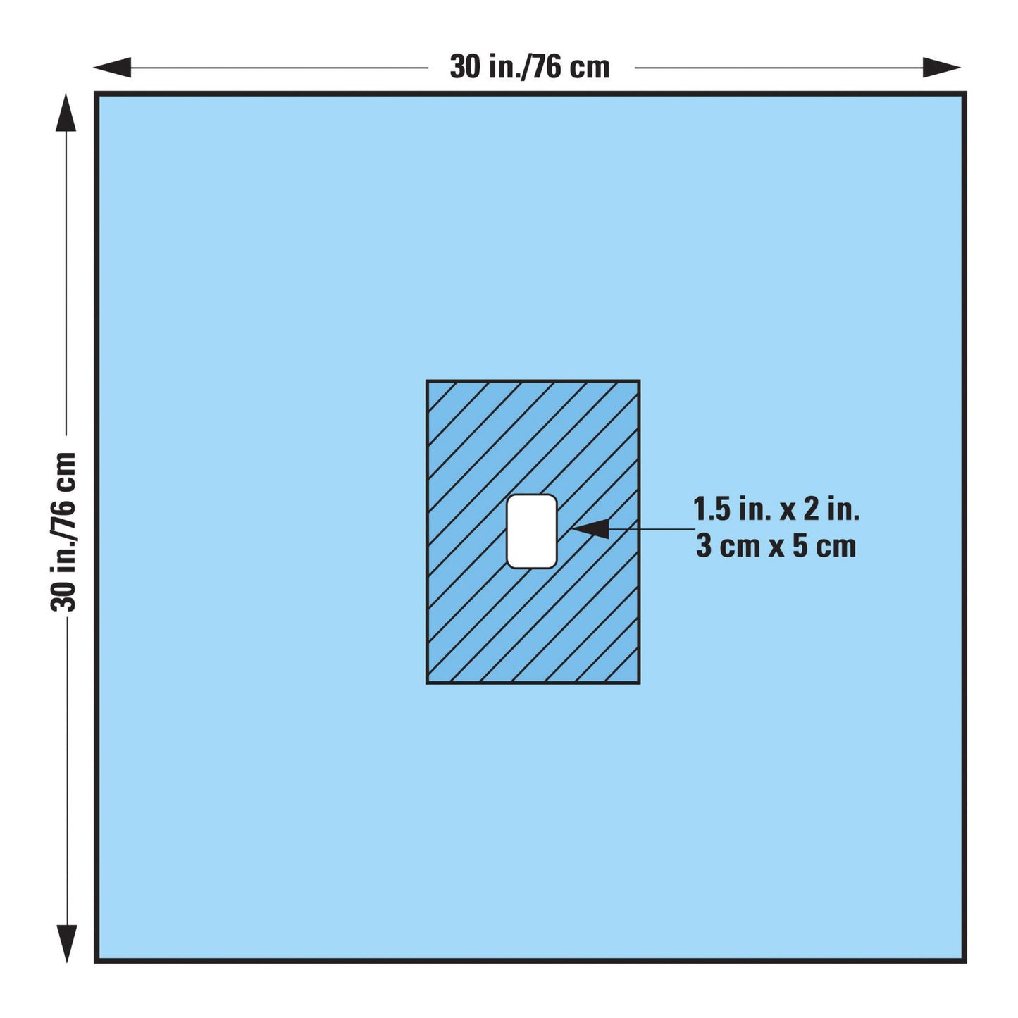 DRAPE, SURG FENSTD 30"X30" (25/PK 4PK/CS)