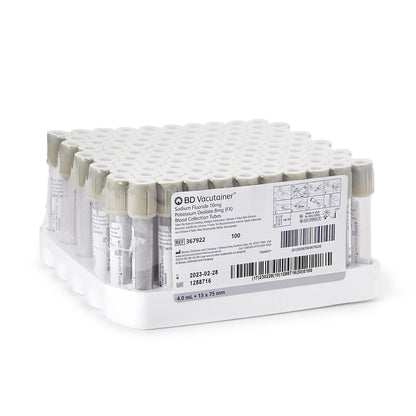 TUBE, BLD COL SODFL GRY 4ML PLAS VACUTAINER (100/BX 10BX/CS)