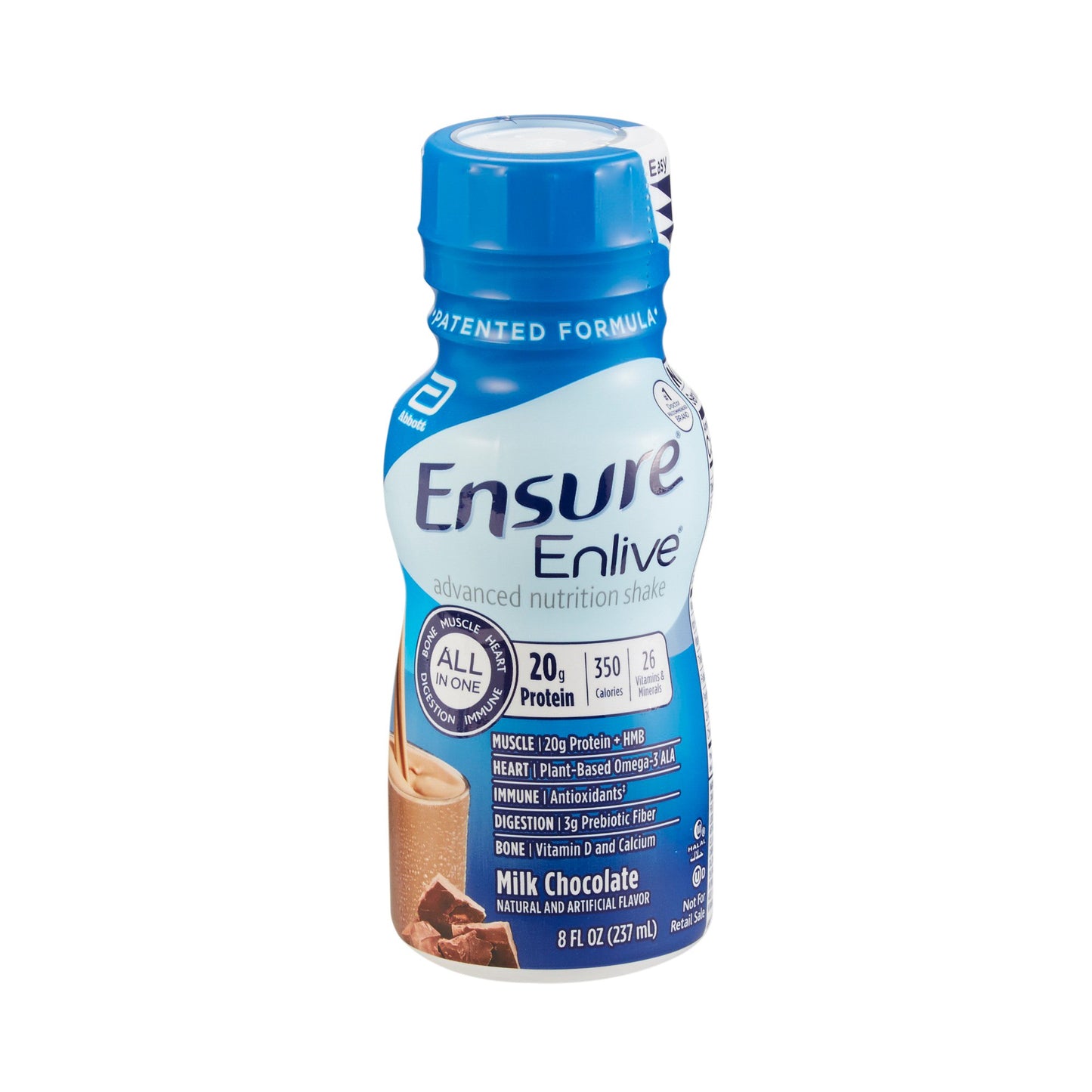 ENSURE, ENLIVE CHOCOLATE 8OZ BOTTLE (24/CS)