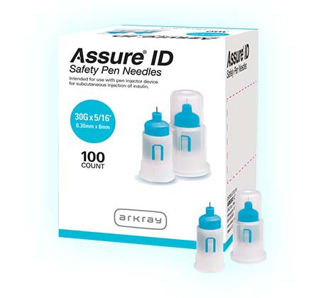 NEEDLE, PEN ASSURE ID SAFETY 8MMX30G (100/BX 12BX/CS)