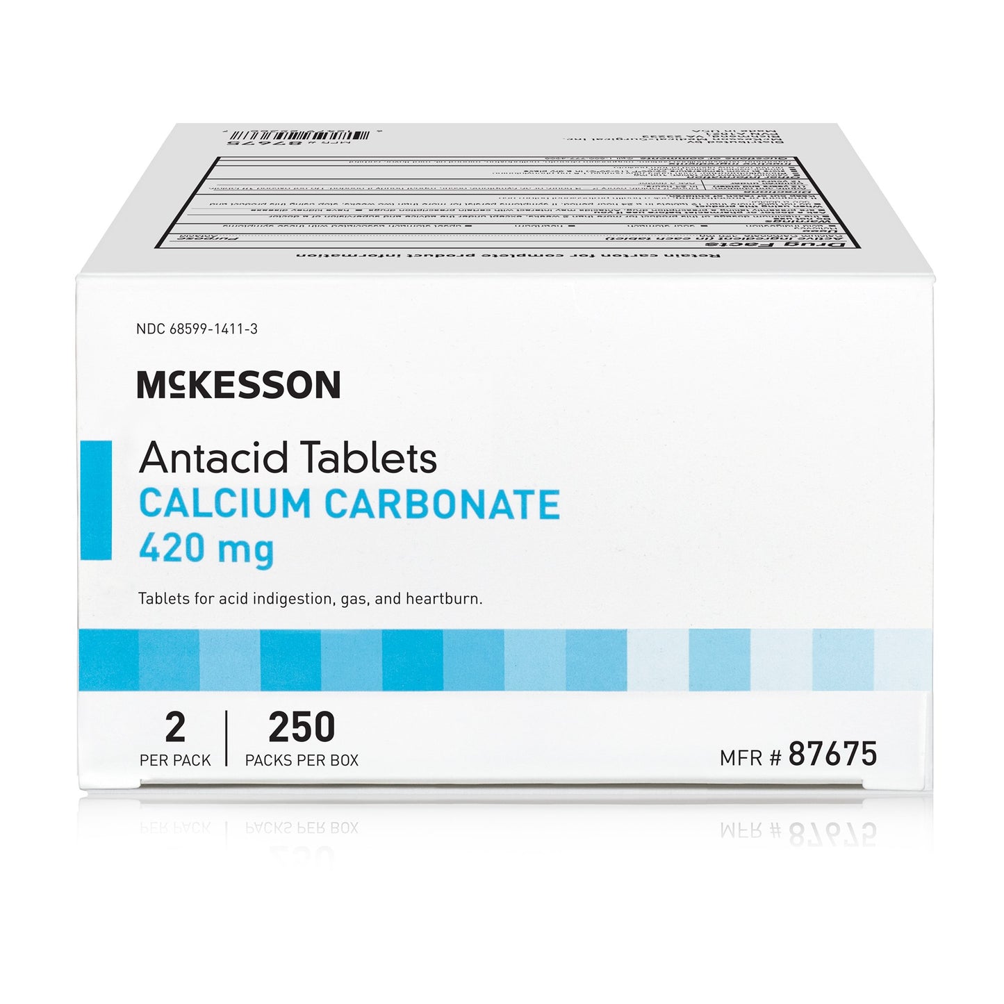 ANTACID, TAB CALCIUM CARBONATEMINT 420MG (250/BX 12BX/CS)