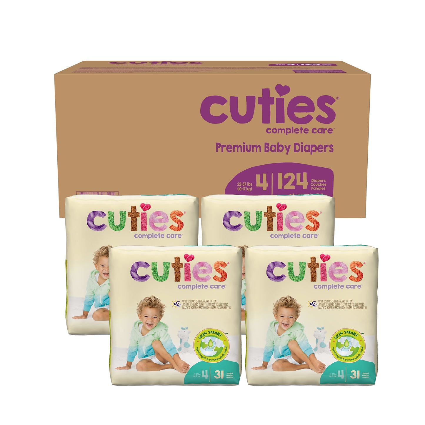 DIAPER, BABY CUTIES SIZE4 (31/PK 4PK/CS)