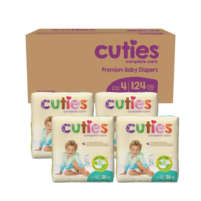 DIAPER, BABY CUTIES SIZE4 (31/PK 4PK/CS)