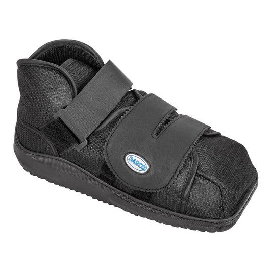 <ul><li>Relaxed rocker sole reduces plantar pressure under forefoot and heel