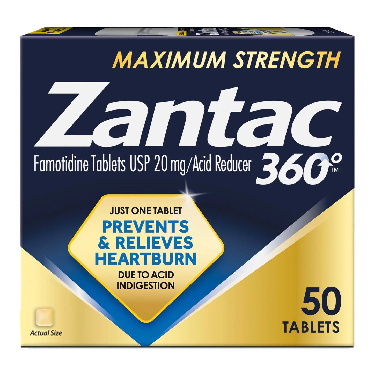 ZANTAC, TAB MAXIMUM STRENGTH 20MG (50/BT)
