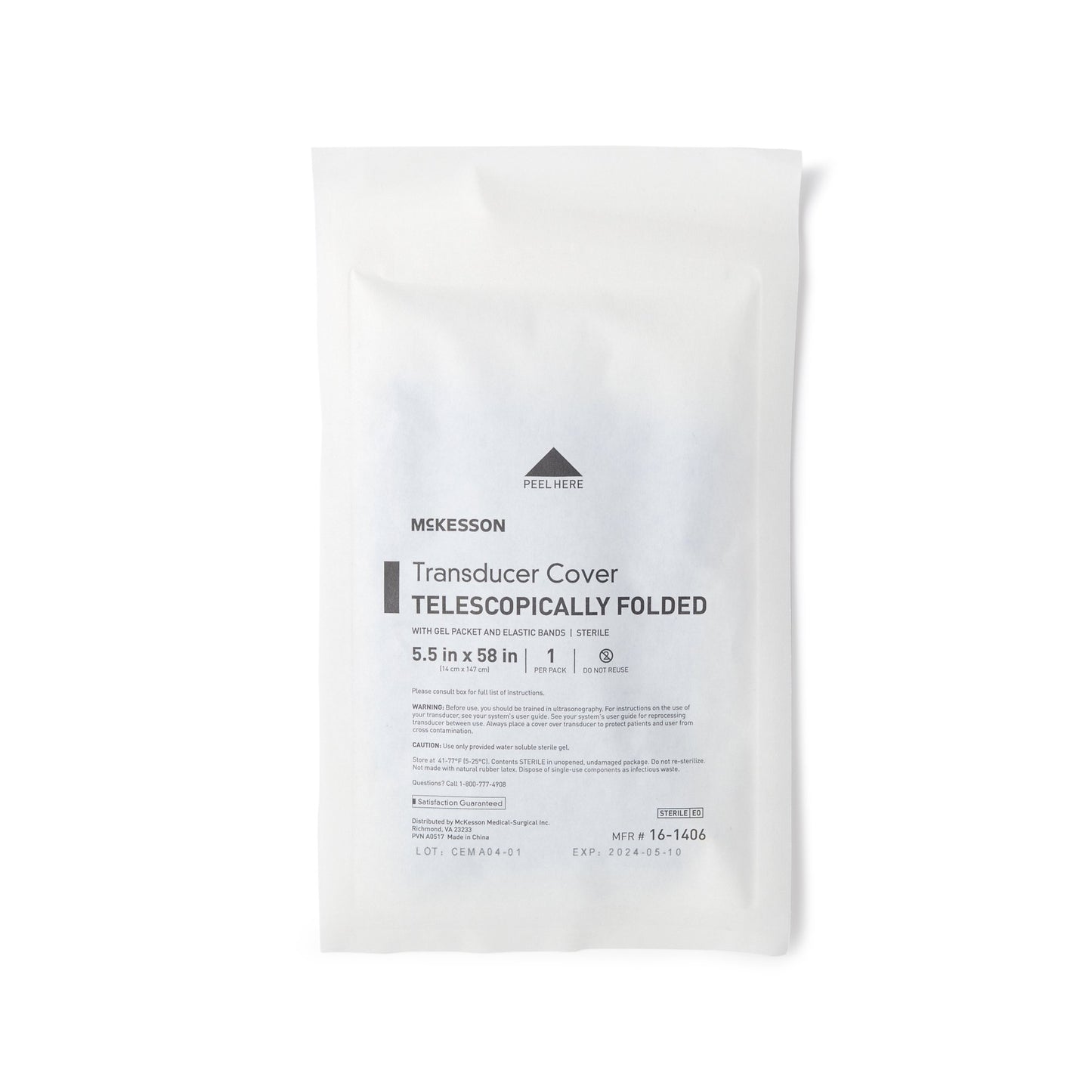 COVER, TRANSDUCER LF STR 5.5"X58" (24/BX 10BX/CS)