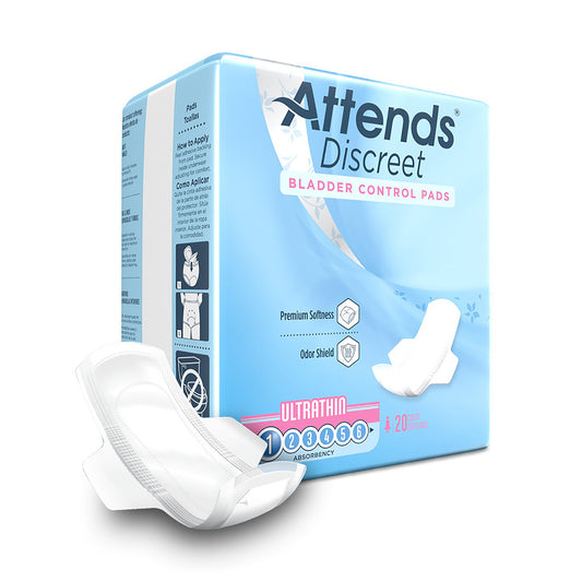 PAD, BLADDER CNTRL ATTENDS DISCREET ULTRATHIN (20/BG 24BG/CS