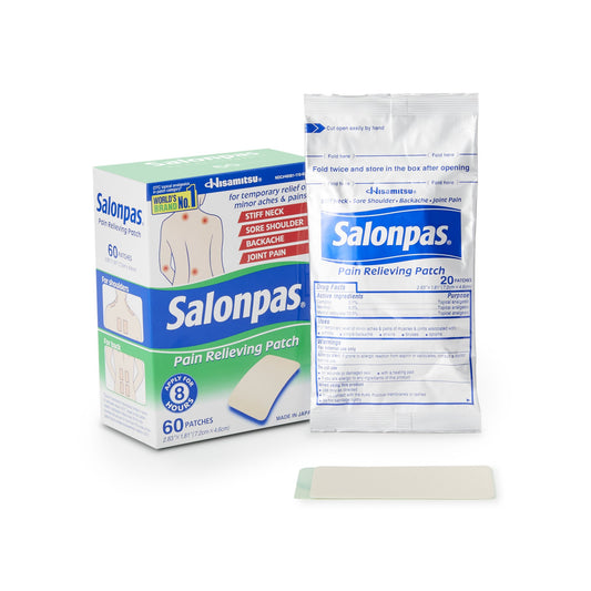 SALONPAS, PAIN PATCH 2.38"X1.81" (60/BX)