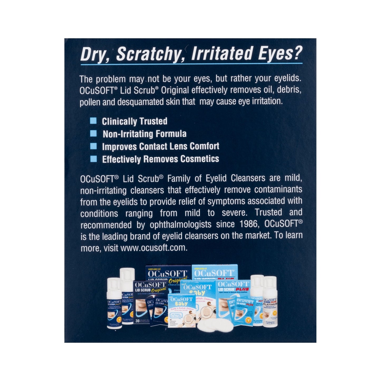 OCUSOFT LID SCRUB, PACKET (30/BX)