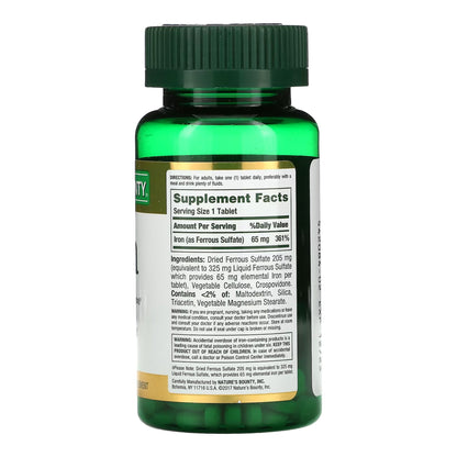 IRON, TAB 65MG (100/BT)