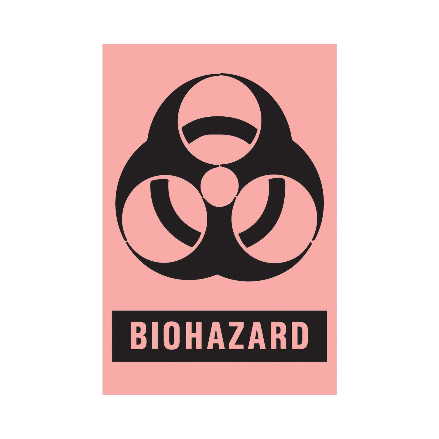 LABEL, BIOHAZARD 3"X2" (500/RL) PROFTP