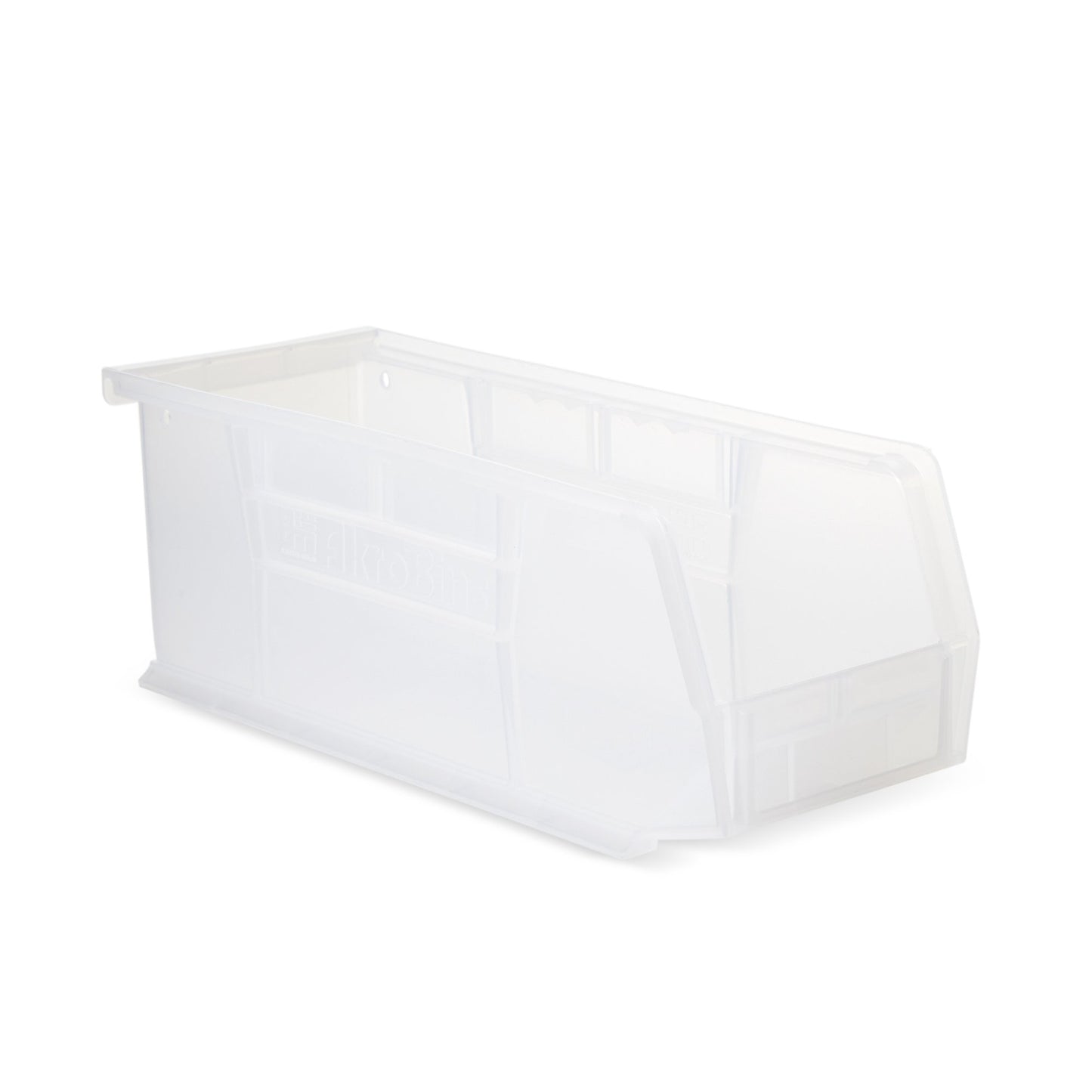 BIN, STORAGE SEMI CLR 10 7/8"X4 1/8"X4" (12/CT)