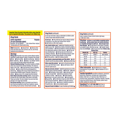 MOTRIN, TAB CHEWABLE CHLD GRAPE 100MG (24/BT)