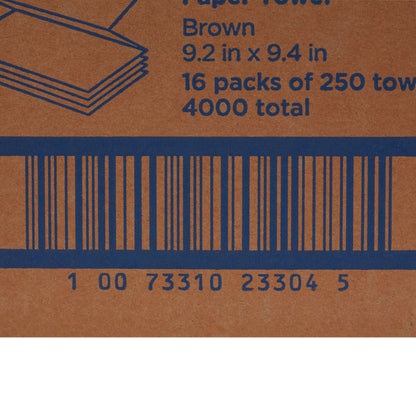 TOWEL, PAPER MULTI-FOLD BRN (250/PK 16PK/CS)